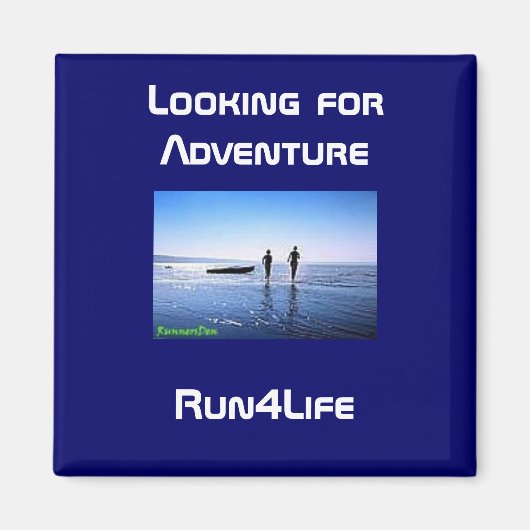 Lopen op de strandmagneet magneet (Voorkant)