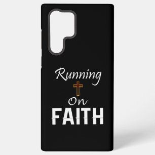 Lopen op geloof hardloper samsung galaxy hoesje