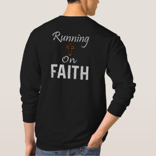 Lopen op geloof hardloper t-shirt
