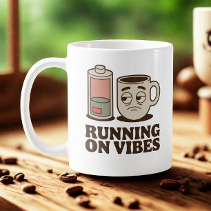 Lopen op gevoel Existentiële stemming met cafeïn Koffiemok