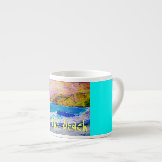 lopen op het strand espresso kop (Voorkant rechts)