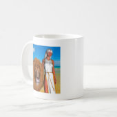 Lopen op het strand koffiemok (Voorkant links)