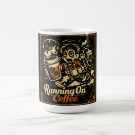 Lopen Op Koffie – Caffeïne Humor Overleving Koffiemok