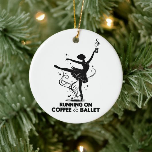 Lopen Op Koffie En Ballet Grappige Balletleraar Da Keramisch Ornament (Boom)