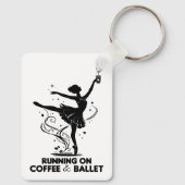 Lopen Op Koffie En Ballet Grappige Balletleraar Da Sleutelhanger (Achterkant)