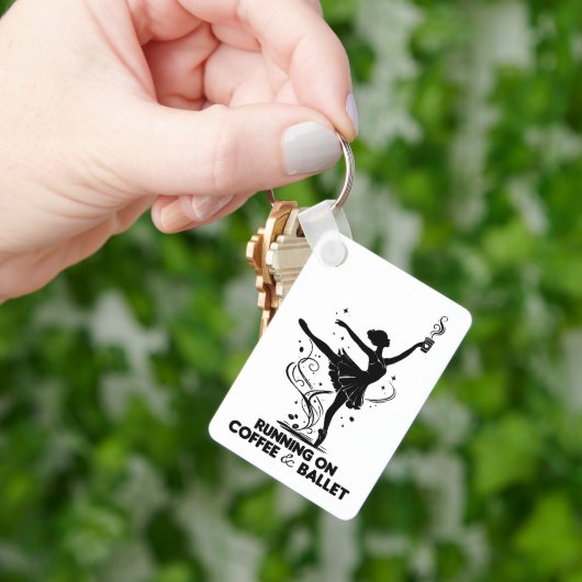 Lopen Op Koffie En Ballet Grappige Balletleraar Da Sleutelhanger (Hand)