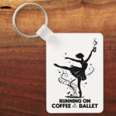 Lopen Op Koffie En Ballet Grappige Balletleraar Da Sleutelhanger (Voorkant)