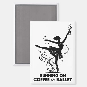 Lopen Op Koffie En Ballet Grappige Leraar Dansen Magneet