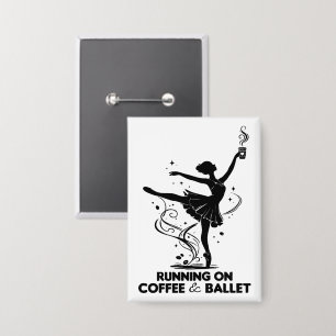 Lopen Op Koffie En Ballet Grappige Leraren Dansen Button