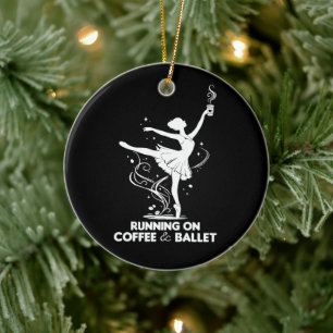 Lopen Op Koffie En Ballet Grappige Leraren Dansen Keramisch Ornament