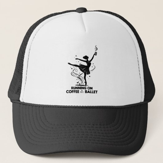 Lopen Op Koffie En Ballet Grappige Lerares Dansen Trucker Pet (Voorkant)