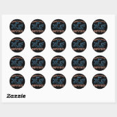 Lopen Op Koffie En Biofysica Ronde Sticker (Vel)