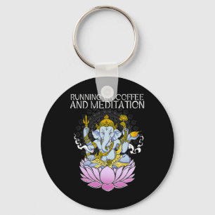 Lopen Op Koffie En Meditatie I Meditatie Sleutelhanger