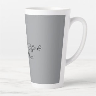 Lopen op koffie en pure chaos. latte mok