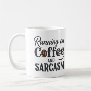 Lopen op koffie en sarcasme Mok