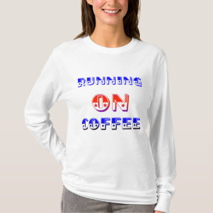 Lopen Op Koffie Retro Energie Typografie Ontwerp ☕ T-shirt