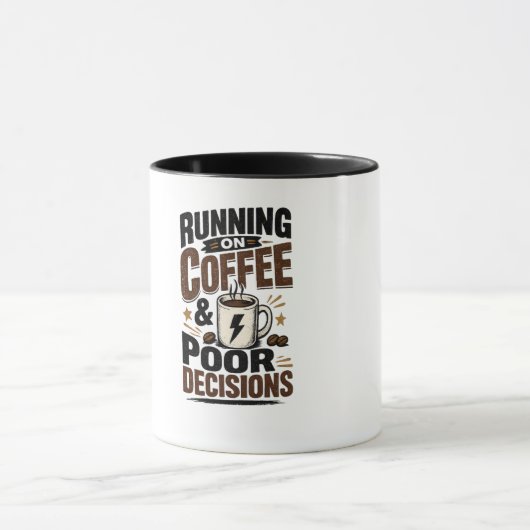 Lopen op Koffie & Slecht Gemaakte Keuzes Mok (Midden)