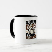 Lopen op Koffie & Slecht Gemaakte Keuzes Mok (Voorkant links)