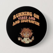 Lopen op Vibes & Ibuprofen – Gremlin Ronde Button 7,6 Cm (Voorkant)