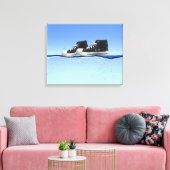 Lopen op water canvas afdruk (Insitu (Woonkamer))