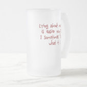 Lopen over mijn leeftijd matglas bierpul (Voorkant rechts)