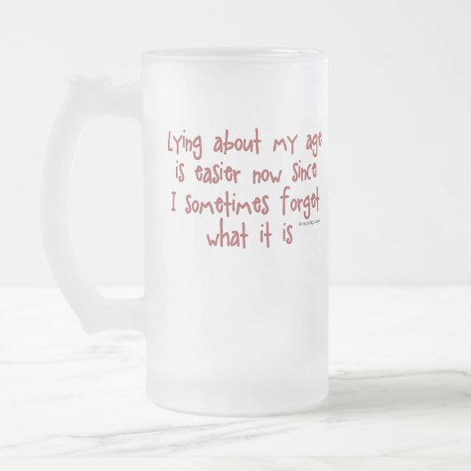 Lopen over mijn leeftijd matglas bierpul (Links)