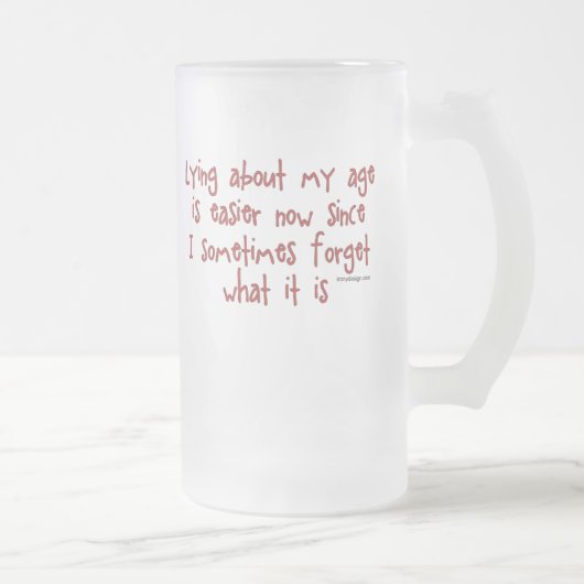 Lopen over mijn leeftijd matglas bierpul (Rechts)