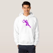 Lopen - Paars Hoodie (Voorkant volledig)