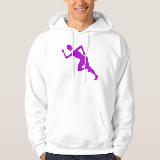 Lopen - Paars Hoodie (Voorkant)