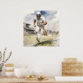 Lopen tussen wieken - Archival Cricket Print (Keuken)