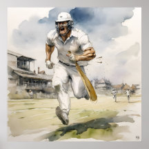 Lopen tussen wieken - Archival Cricket Print