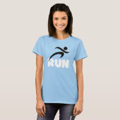 Lopen van de Geschiktheid van de LOOPPAS het Witte T-shirt (Voorkant volledig)