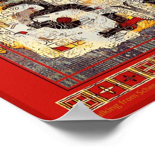 Lopen van Schengen naar Fribourg Poster (Hoek)