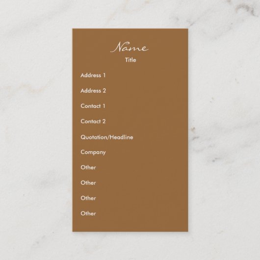 Lopen Visitekaartje (Voorkant)