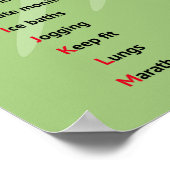 Lopend alfabet leuk inspirerend poster (Hoek)