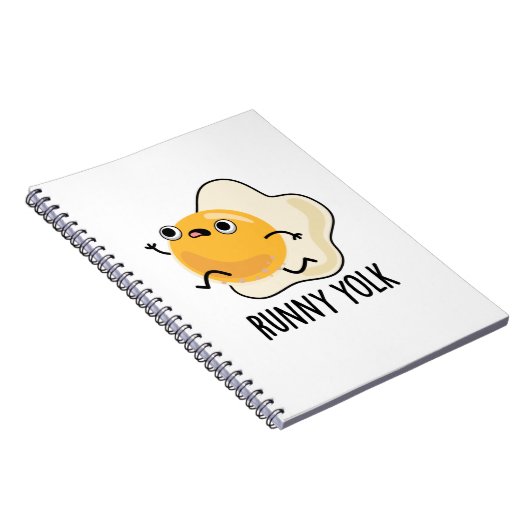 Lopend Eigeel Grappig Eetbaar Ei Woordspeling Notitieboek (Rechterzijde)