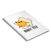 Lopend Eigeel Grappig Eten Ei Woordspeling Notitieboek (Rechterzijde)