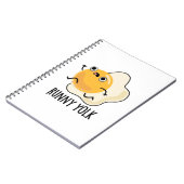 Lopend Eigeel Grappig Eten Ei Woordspeling Notitieboek (Linkerzijde)