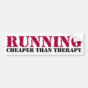 Lopend - goedkoper dan therapie bumpersticker