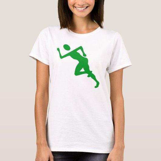 Lopend - groen gras t-shirt (Voorkant)