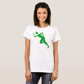 Lopend - groen gras t-shirt (Voorkant volledig)