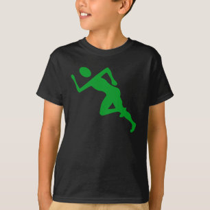 Lopend - groen gras t-shirt