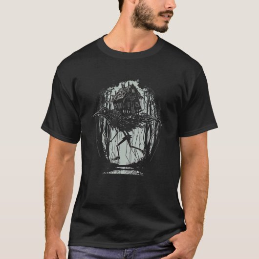 Lopend huis op Chicken Legs Slavic folklore Baba T-shirt (Voorkant)