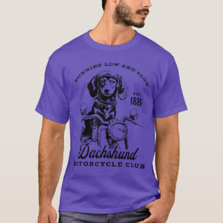 Lopend Laag en Lang Dausjond Motorfiets Club Pret T-shirt