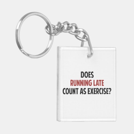 Lopend Late Telling als Oefening? Sleutelhanger (Voorkant Links)