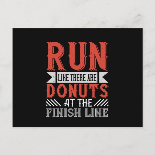 Lopend - loop alsof er donuts zijn briefkaart (Voorkant)