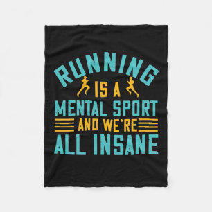 Lopend - Lopend is een mentale sport Fleece Deken