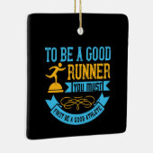 Lopend - om een goede runner te zijn keramisch ornament (Rechts)