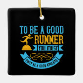 Lopend - om een goede runner te zijn keramisch ornament (Voorkant)