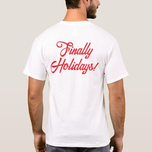 Lopend op Cocoa & Deadlines - Kerst T-Shirt (Achterkant)
